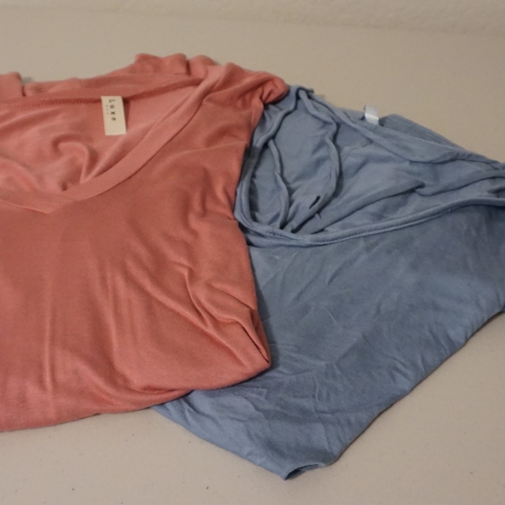 2 Super cute long shirts Pink & Blue 10 Flash Sale